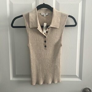 NWT Madewell sleeveless knit polo